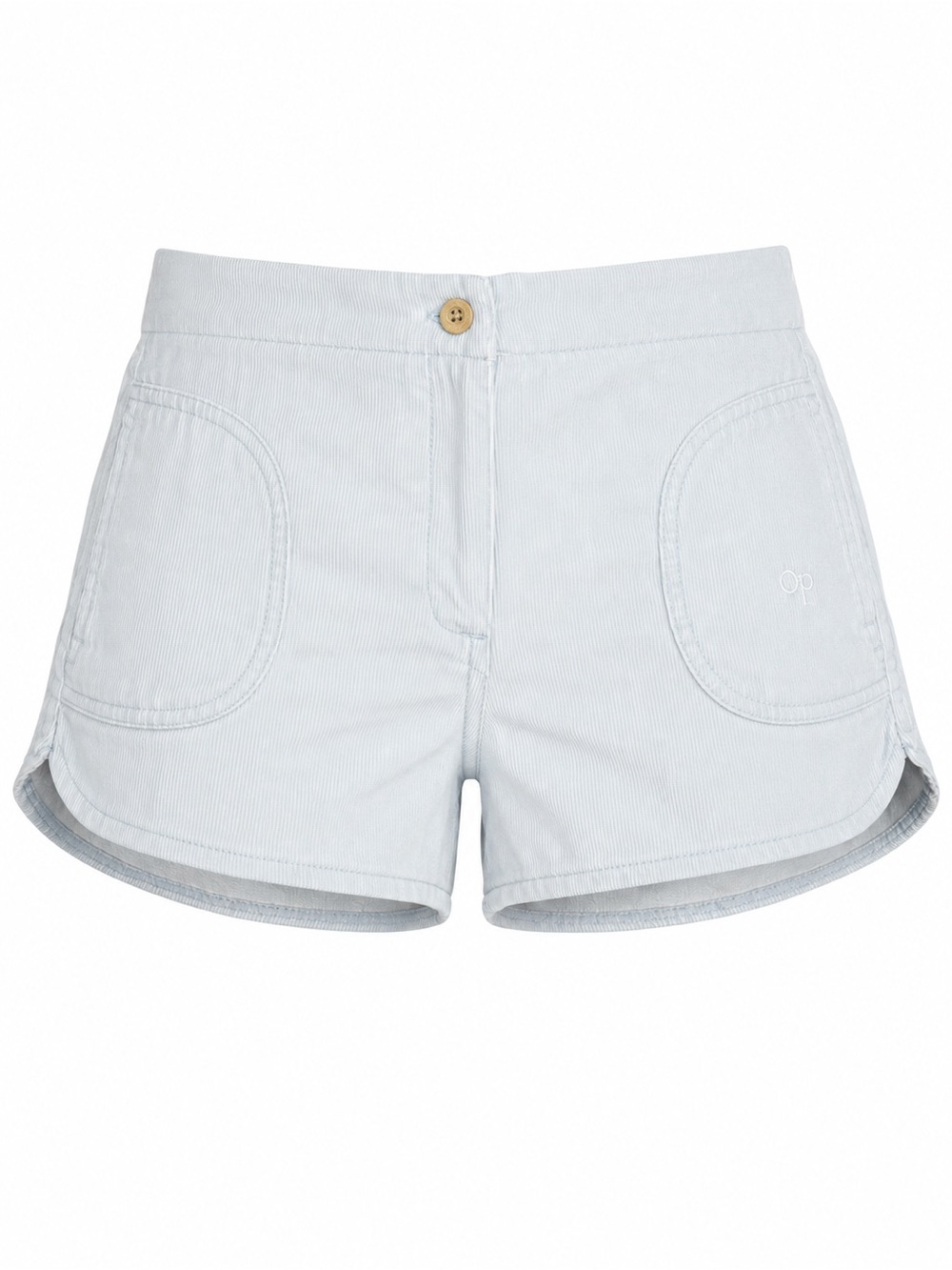 Vintage OP Ocean Pacific Baby Blue Corduroy Dolphin Shorts Women's L